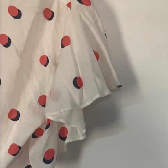 Lush flutter sleeve polka dot blouse size L - Picture 4 of 5